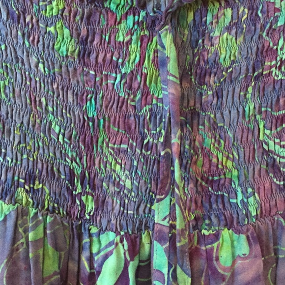 Beautiful Handpainted Batik smocked Tube-top Dress - Picture 5 of 11